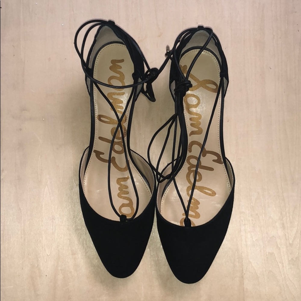 Sam Edelman Loretta Lace-up Black Dress Pump